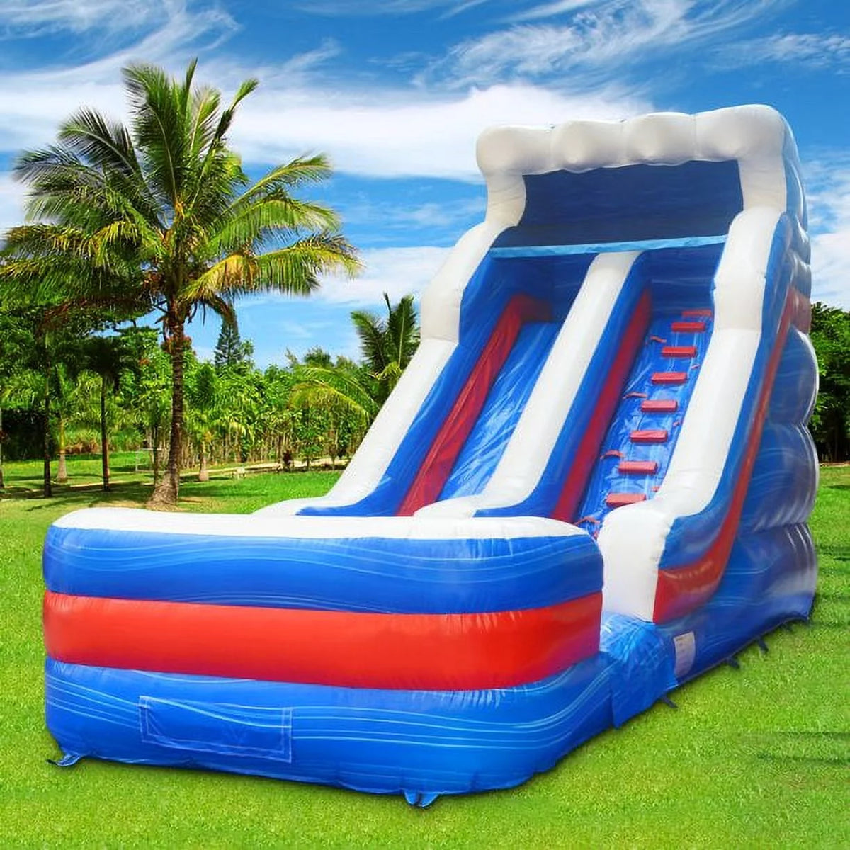 16 ft x 26 ft Inflatable Water Slide with Blower and Splash Pool O5828