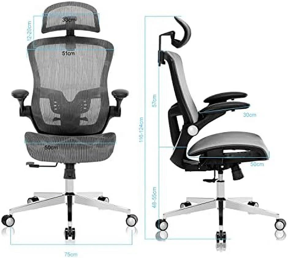 Ergonomic Mesh High Back Office Chair with Headrest and Lumbar Support Y5051