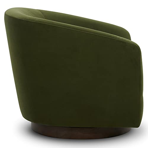 Swivel Upholstered Fabric Barrel Chair C51888