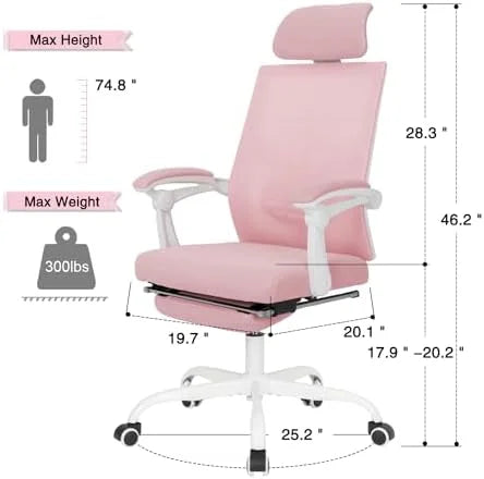Ergonomic Mesh Office Chair with Headrest and Wheels M220
