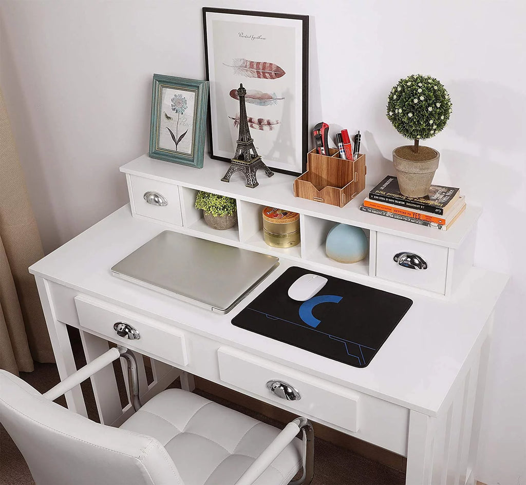 Writing Desk with Drawer Storage and Removable Hutch Q2418
