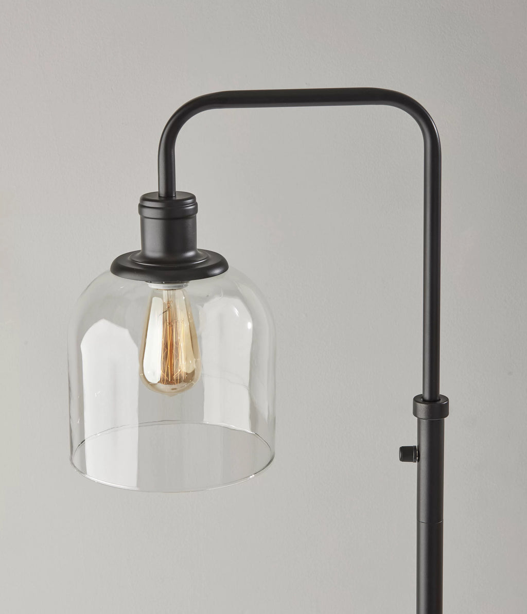 60" 1-Light Black Metal Floor Lamp J563286