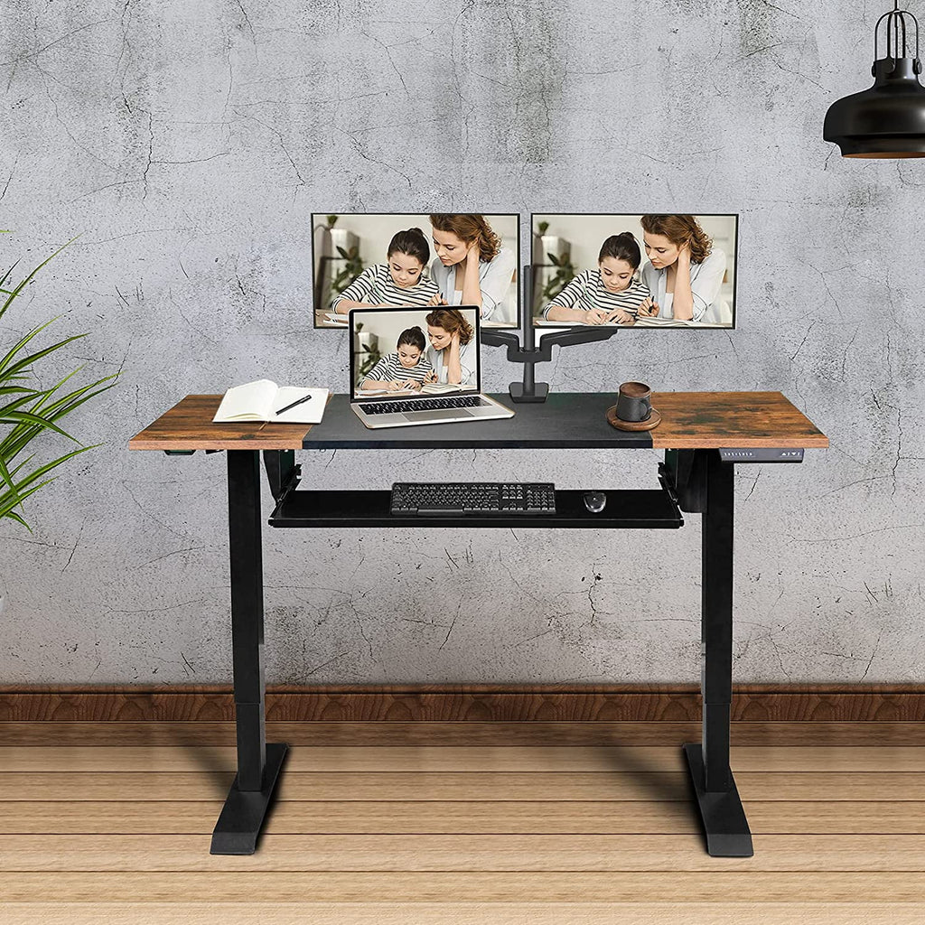 48"x24" Electric Height Adjustable Standing Desk with Drawers G331915