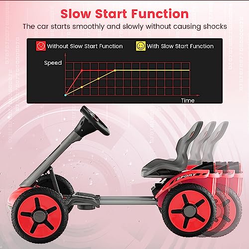 12V Battery Powered Ride on Toy with Adjustable Seat & LED Lights J91148