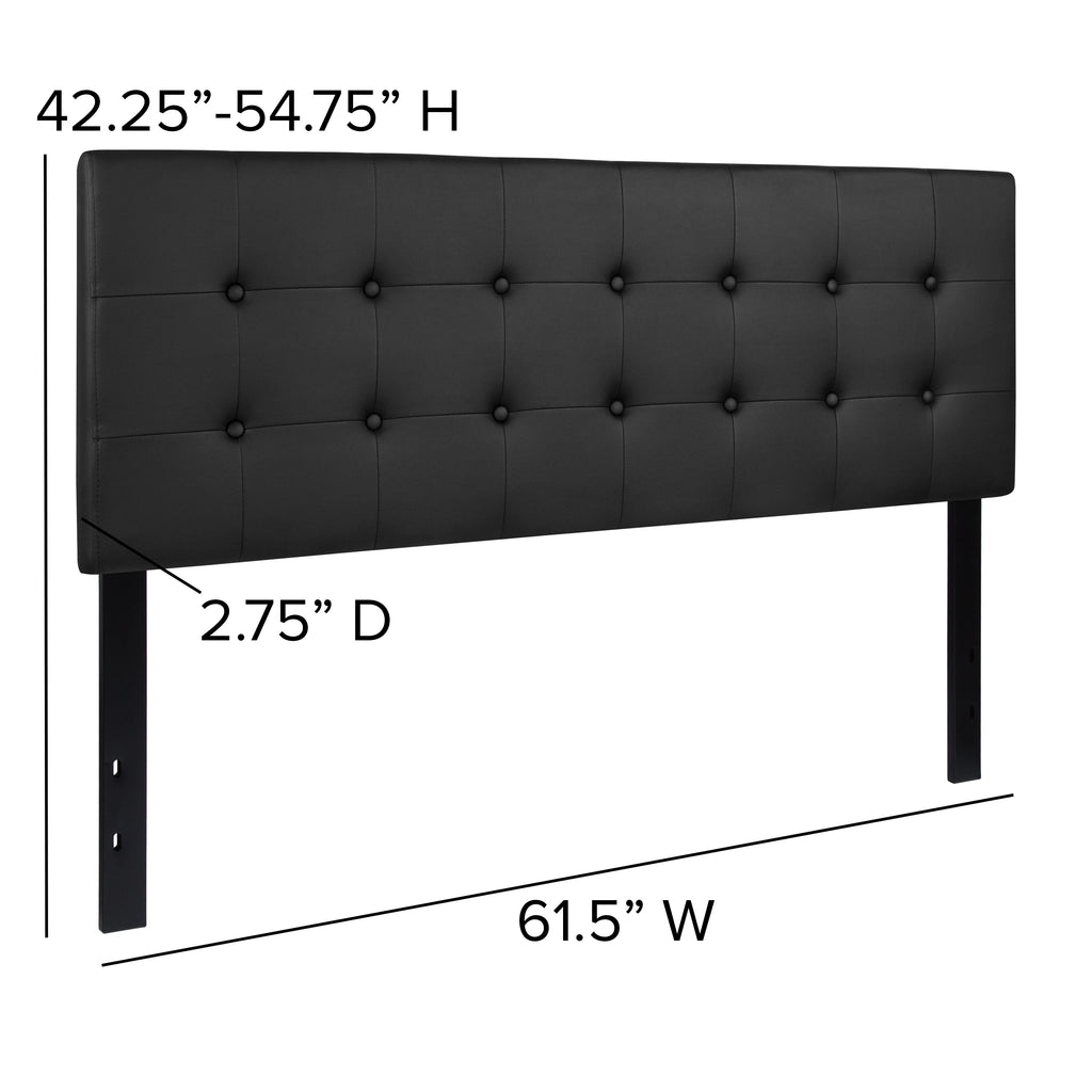 Black Queen Vinyl Headboard Y664309