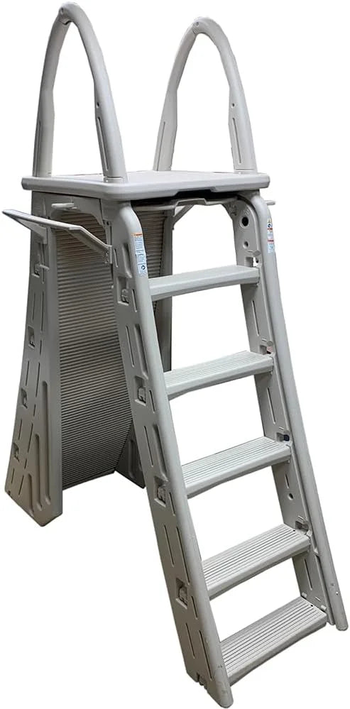 Adjustable A Frame Safety Ladder with Step Barrier W13916