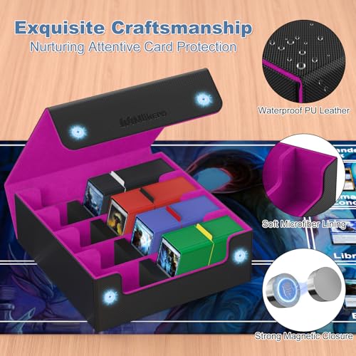 Card Deck Case with 10 Dividers and 3 Foam Stoppers A275