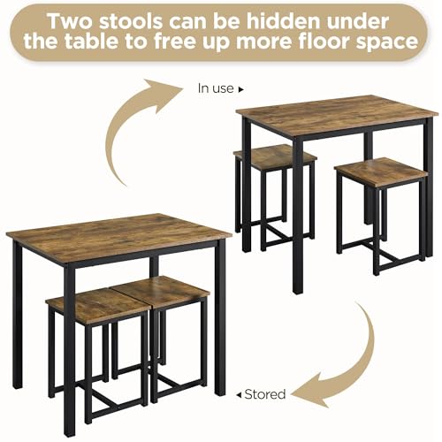 3 Piece Dining Table & Chair Set Gray N322