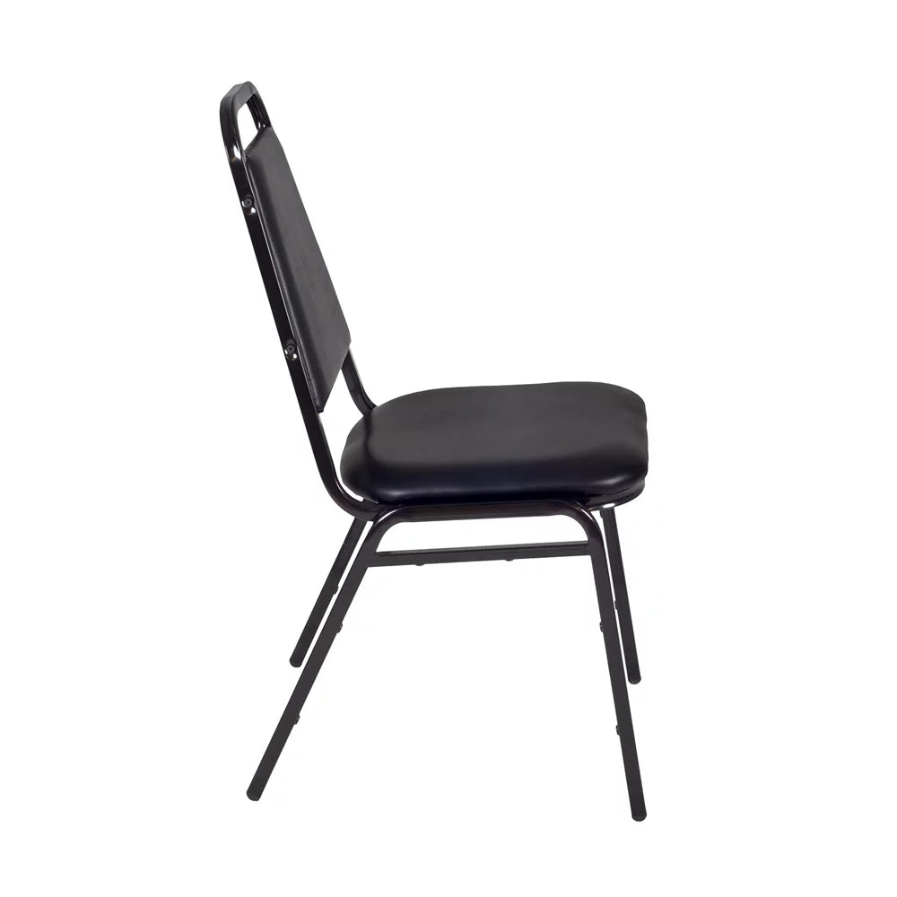 48" Square Breakroom Table & 4 Stack Chairs V363