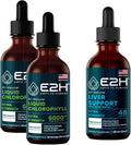 Chlorophyll Liquid Drops and Liver Support Supplement Bundle Y257