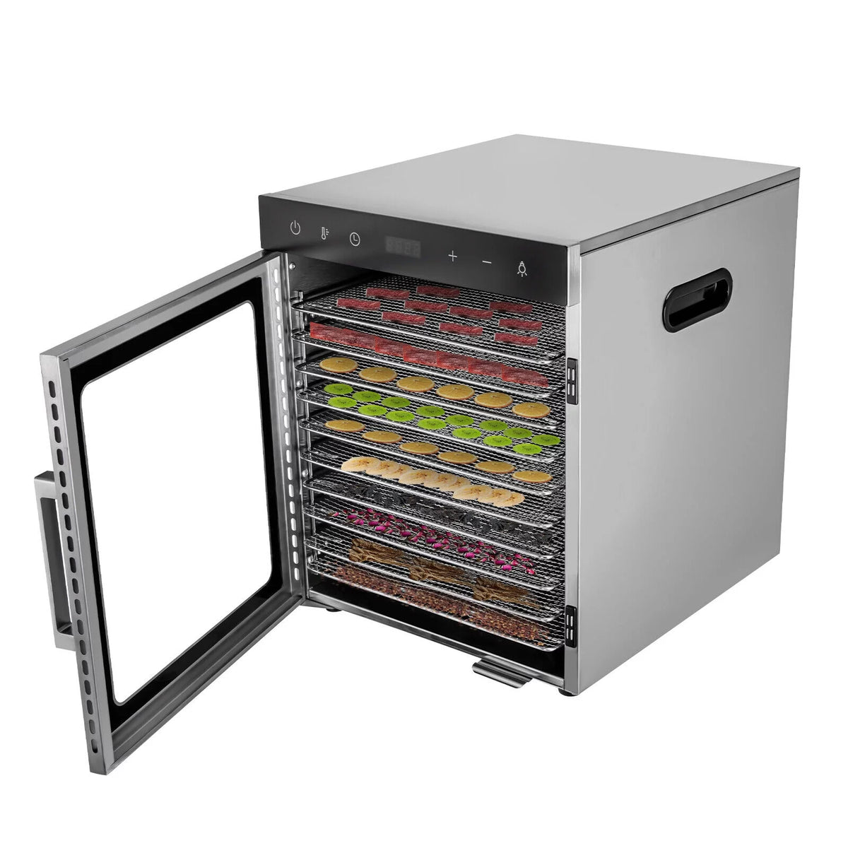 800W 10-Tray Stainless Steel Food Dehydrator P880