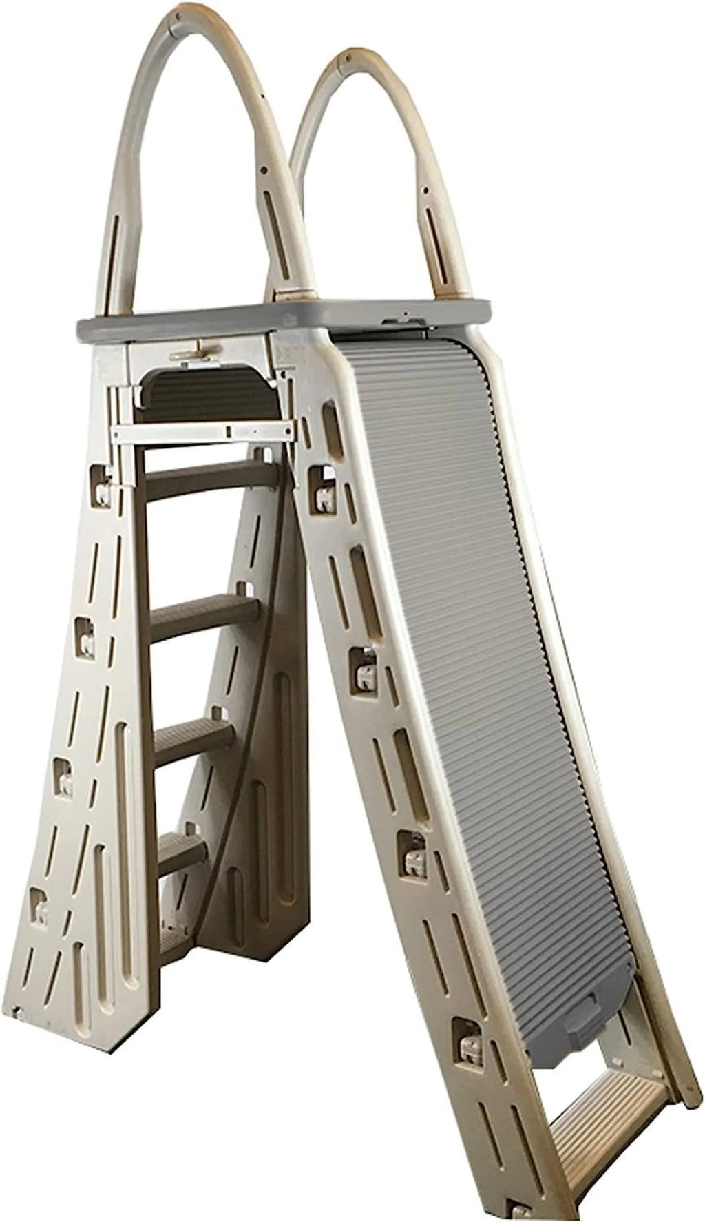 Adjustable A Frame Safety Ladder with Step Barrier W13916