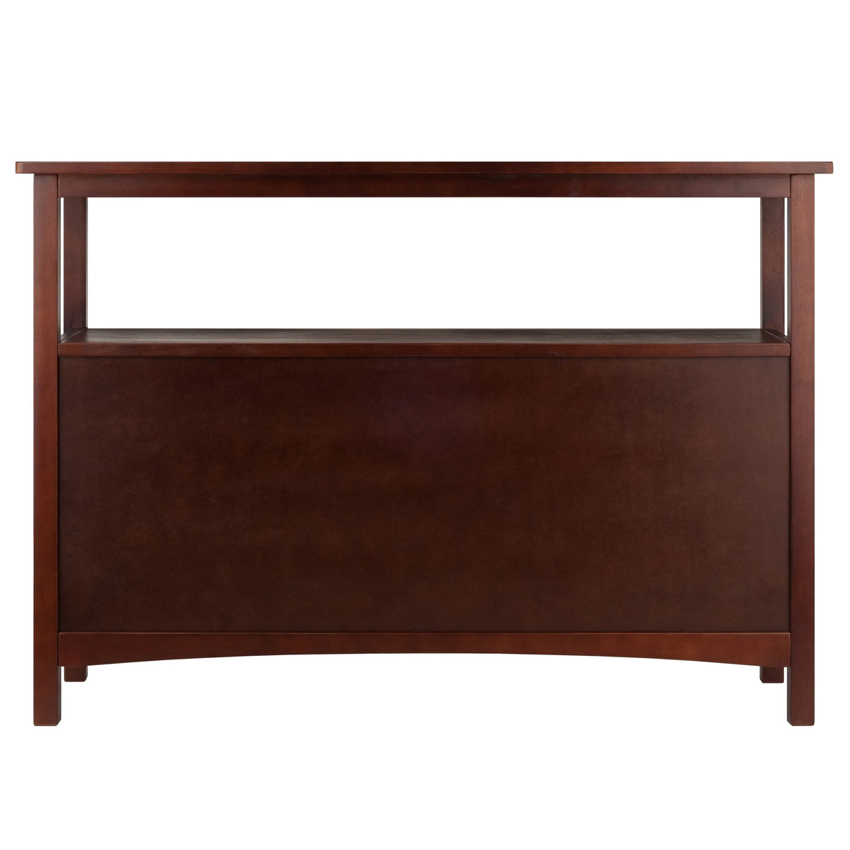 Walnut Finish Wood Buffet Display Cabinet I79268