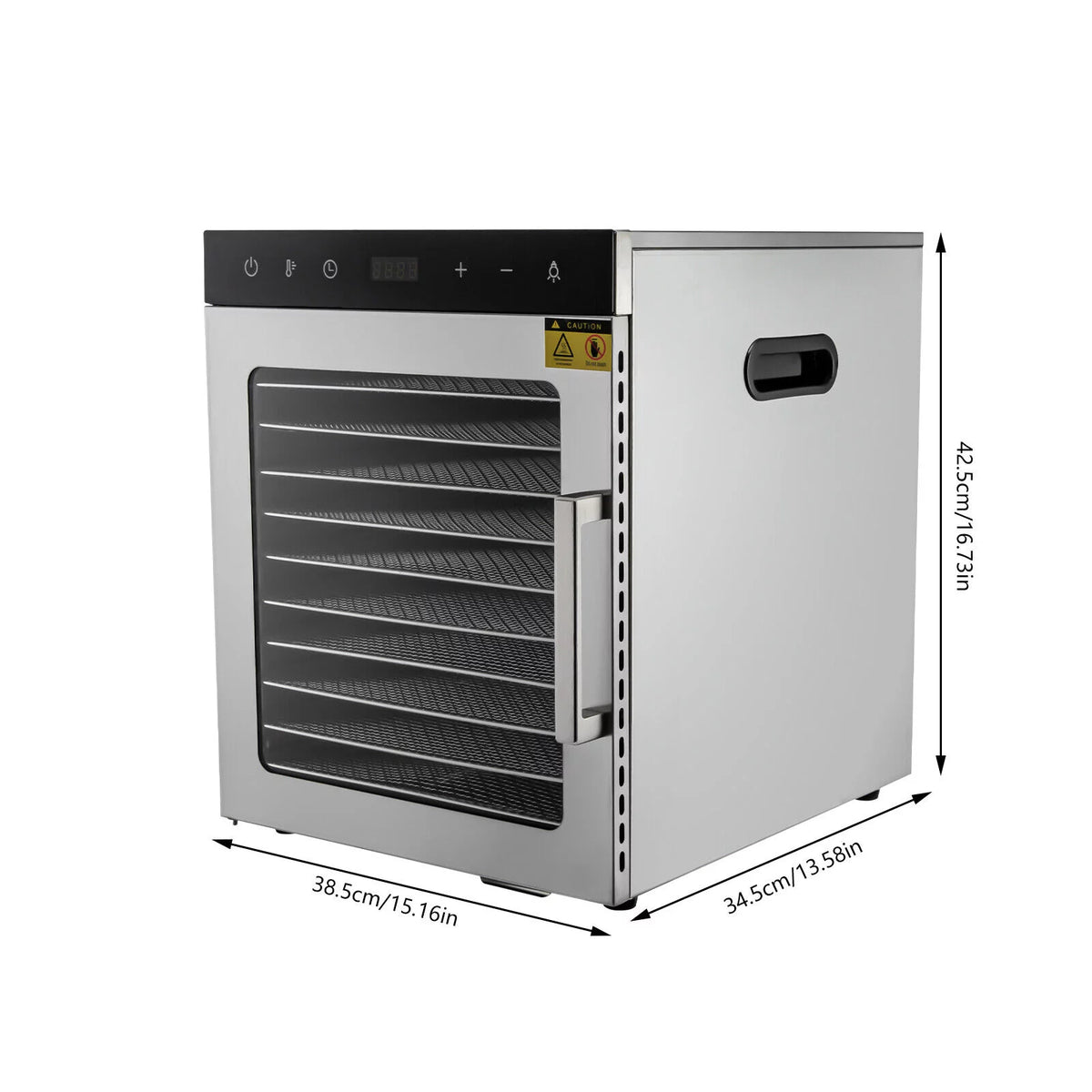 800W 10-Tray Stainless Steel Food Dehydrator P880