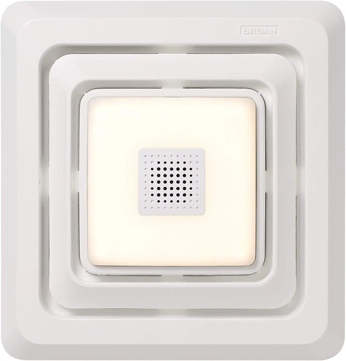 White Bathroom Exhaust Fan with LED Light S451