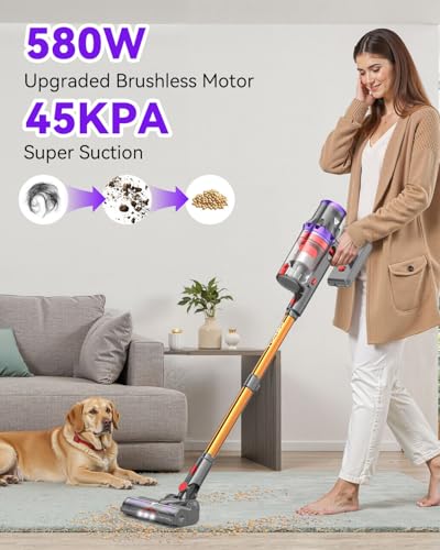 Cordless Stick Vacuum Cleaner 580W 45Kpa 75 Minutes Runtime K758681