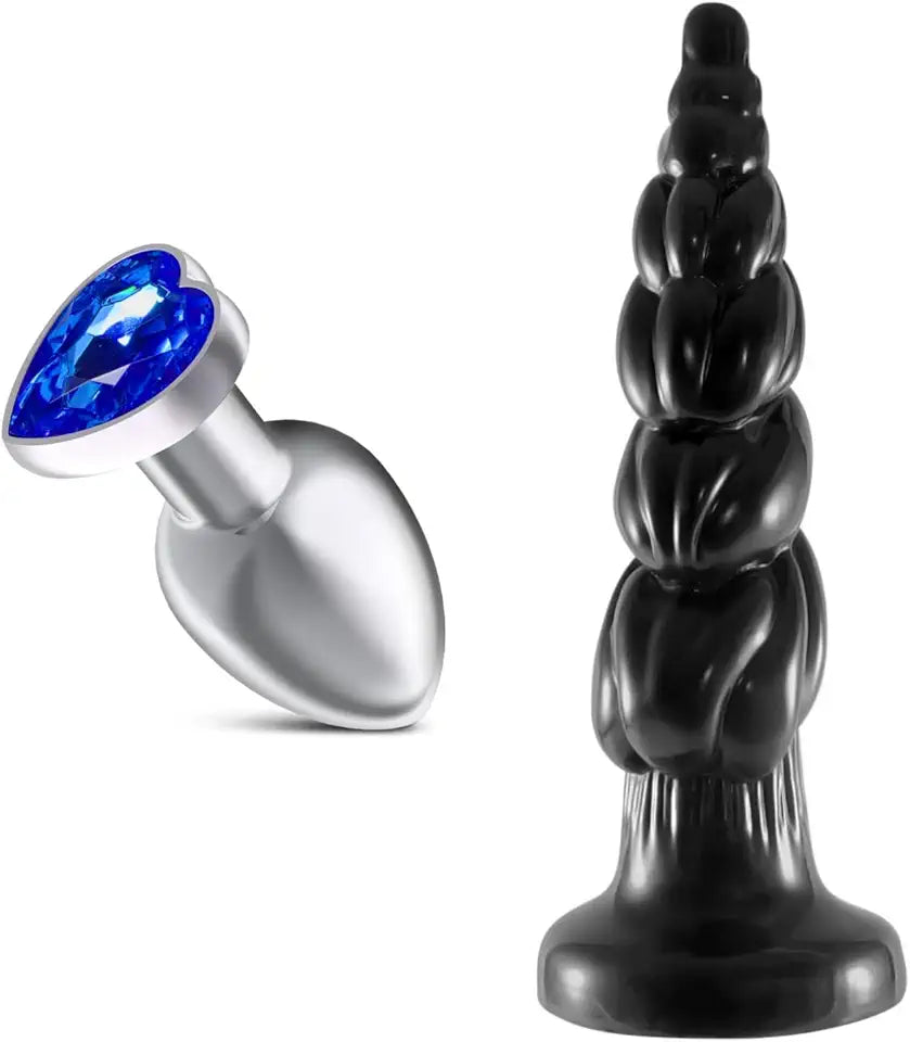 Jeweled Anal Plug (S) + 15.7inch Huge Anal Plug K3185