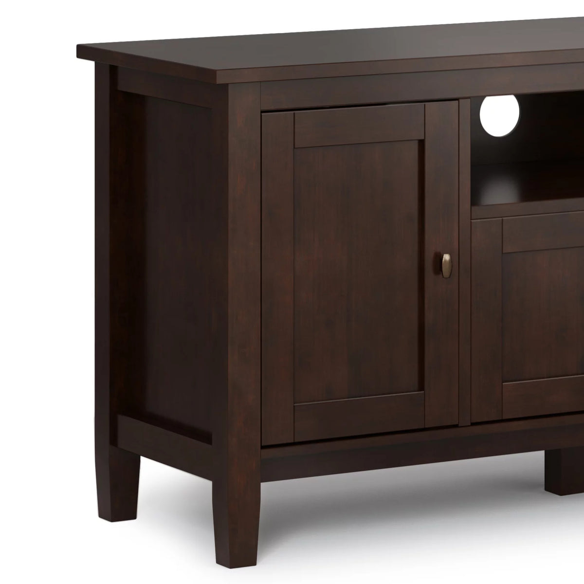 72 inch Wide Solid Wood TV Media Stand in Russet Brown U634