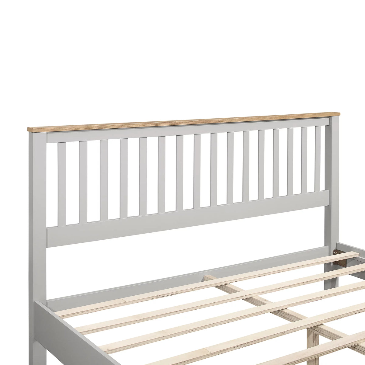 King Size Solid Wood Platform Bed with Headboard Z194