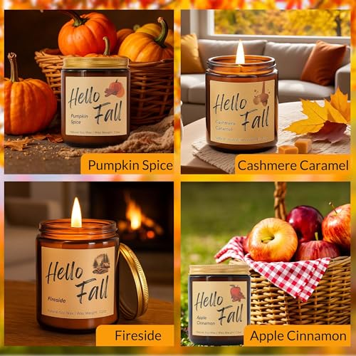 4 Pack Natural Soy Wax Christmas Candles G7116