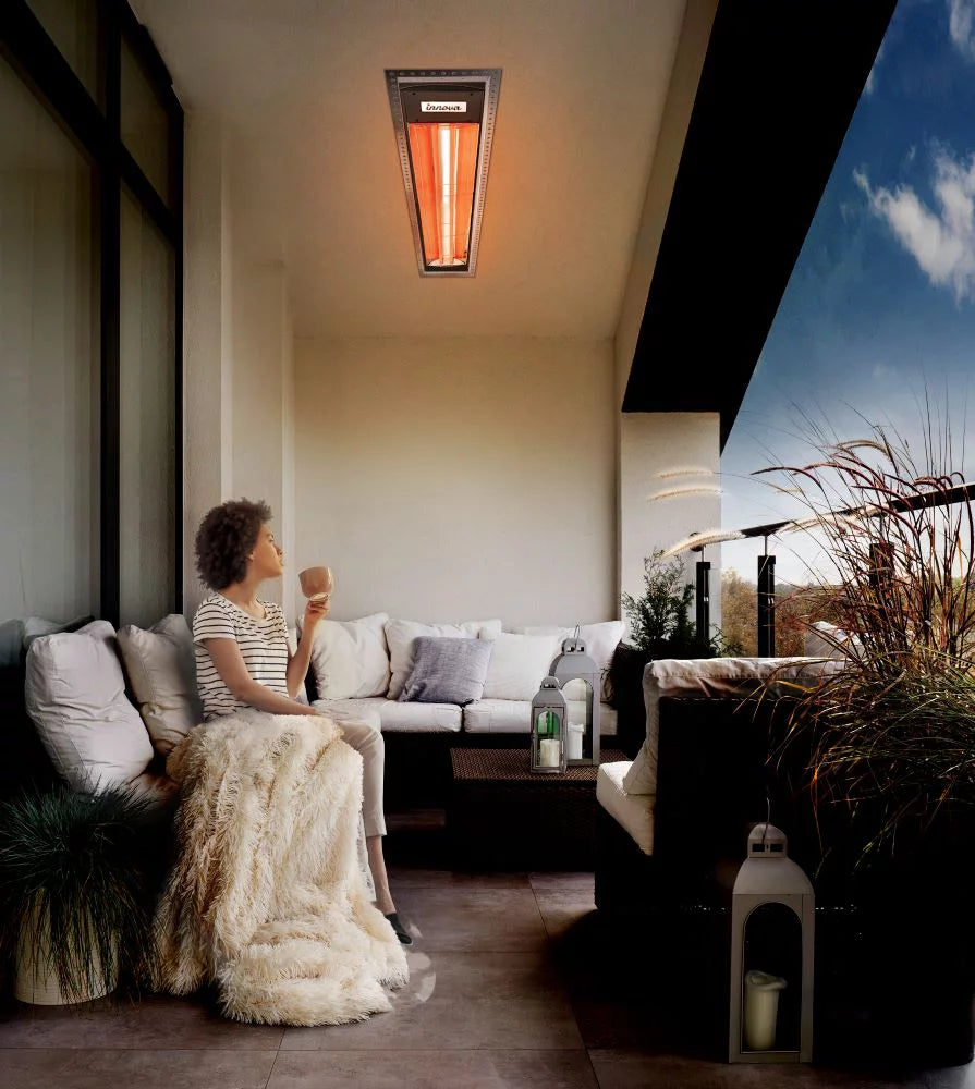 4000 Watt Electric Infrared Dual Element Heater Black Wall Mount B5069