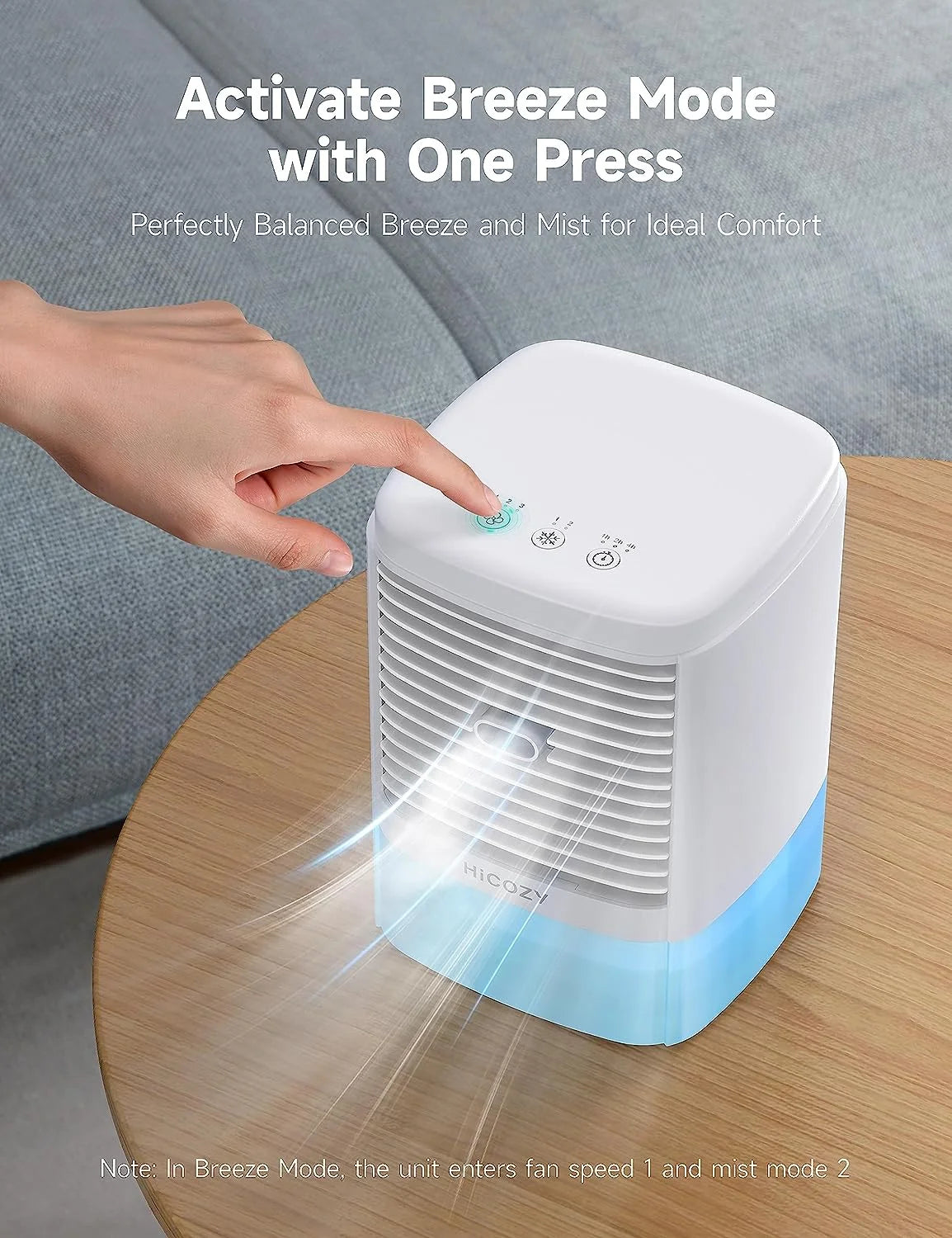 Portable Evaporative Air Cooler Fan Humidifier 23 oz R334580