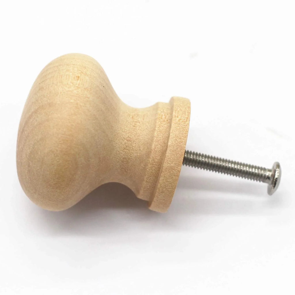 16PCS Round Unfinished Wood Drawer Knobs Pulls Handles Z949101