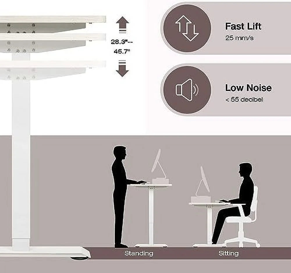 Electric Height Adjustable Standing Desk 55 x 28 Inches with Memory Settings M97897
