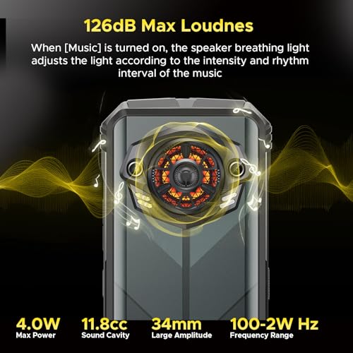 Rugged Smartphone Unlocked 10800mAh Battery 16GB+256GB Android 14 Q704779