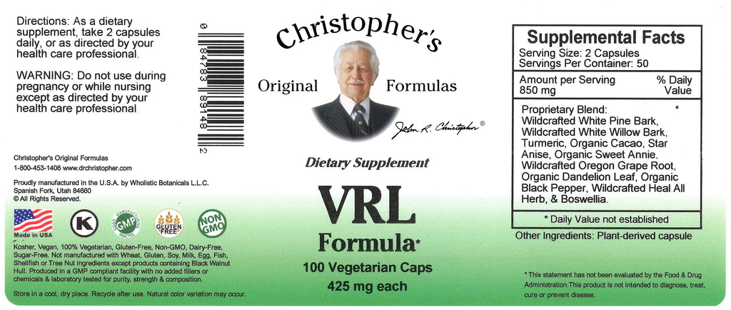VRL Formula Capsule 100 ct. T925122