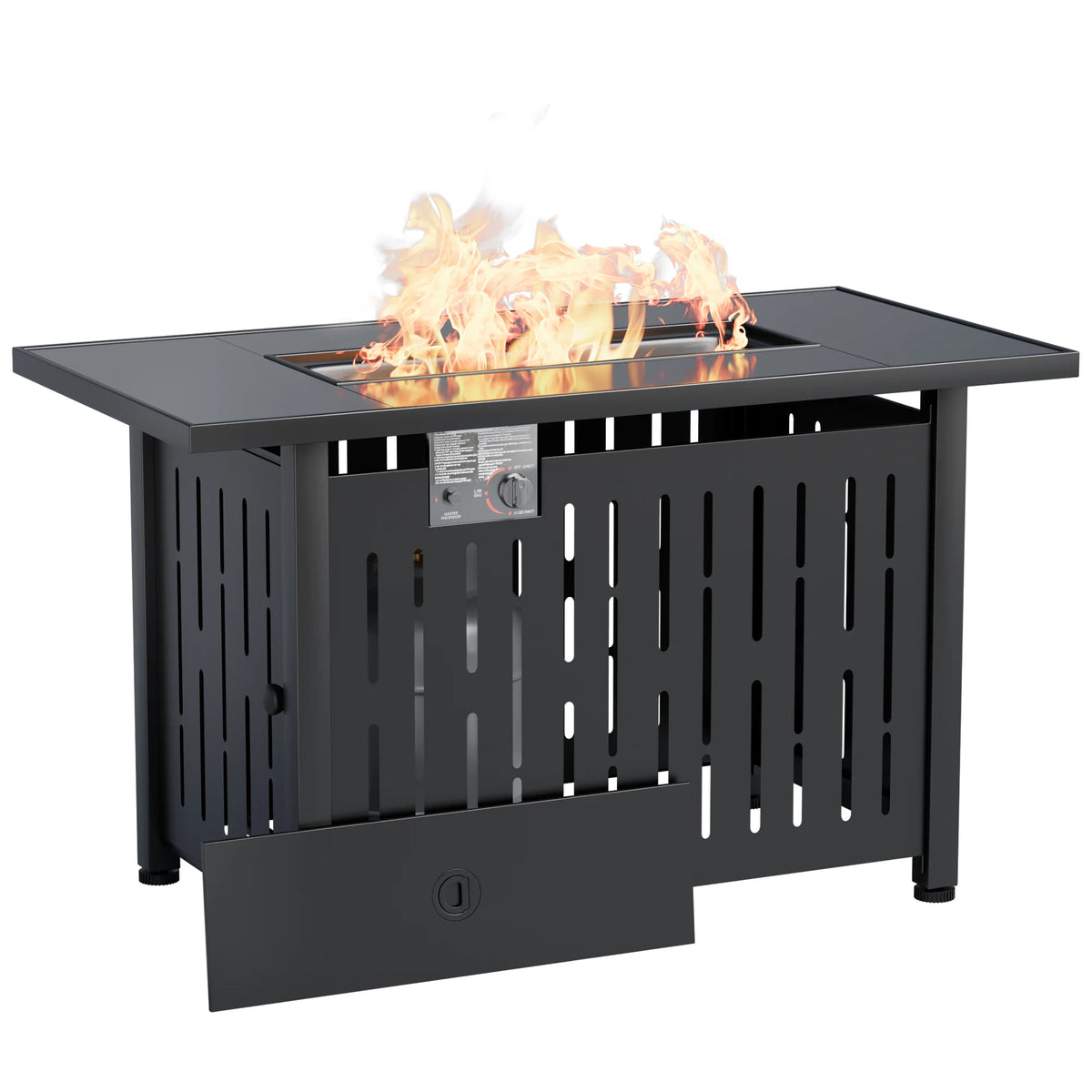 43 inch Propane Gas Fire Table 50000 BTU Outdoor Wicker F9891