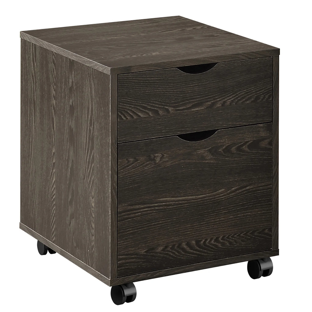 2-drawer Mobile File Cabinet Dark Oak S722204