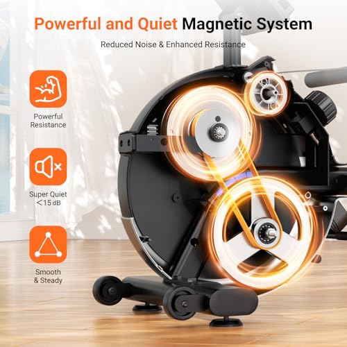 Magnetic Rowing Machine 350 LBS with LCD Monitor J590