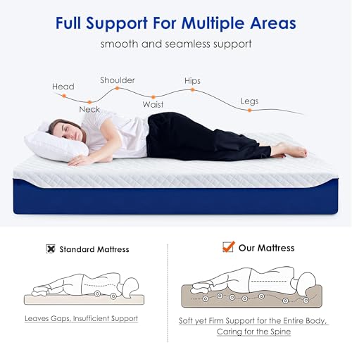 12 Inch Green Tea Gel Memory Foam King Mattress V22555