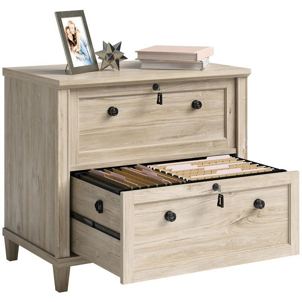3-Piece Credenza Desk Hutch and Lateral File Cabinet E2917