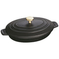Cast Iron Oval Covered Baking Dish Q731