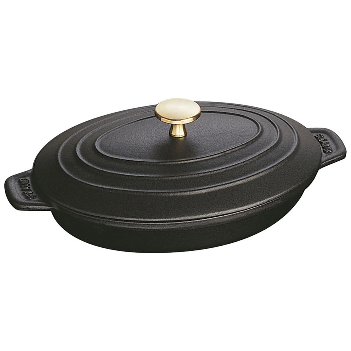 Cast Iron Oval Covered Baking Dish Q731
