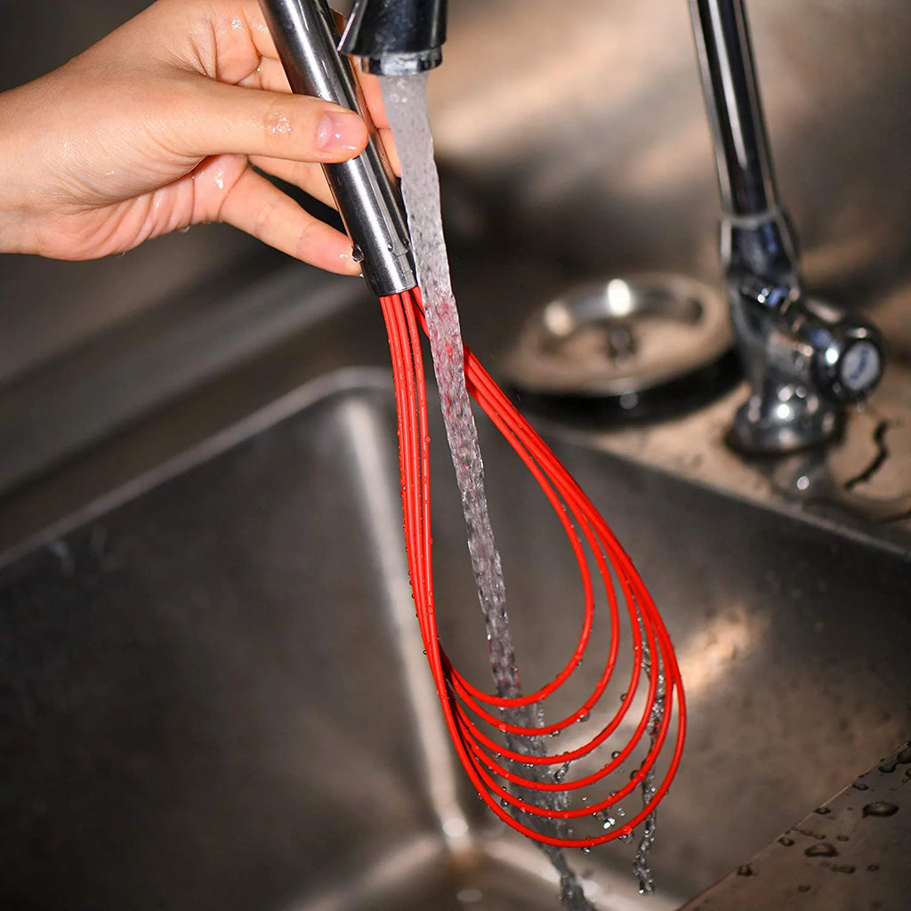 Stainless Steel 3 Pack Silicone Whisk Set I946