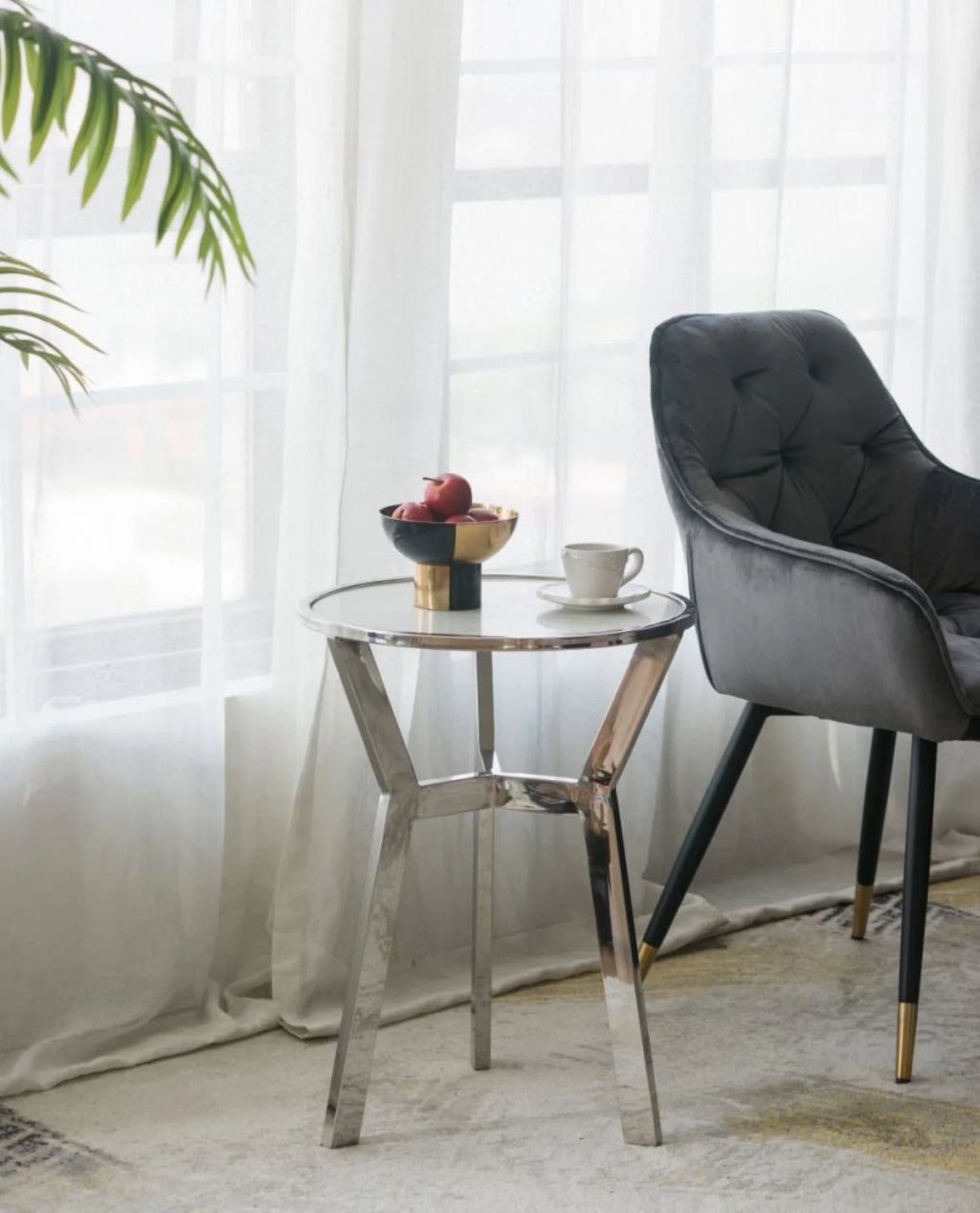Side Table with Marble Top D276