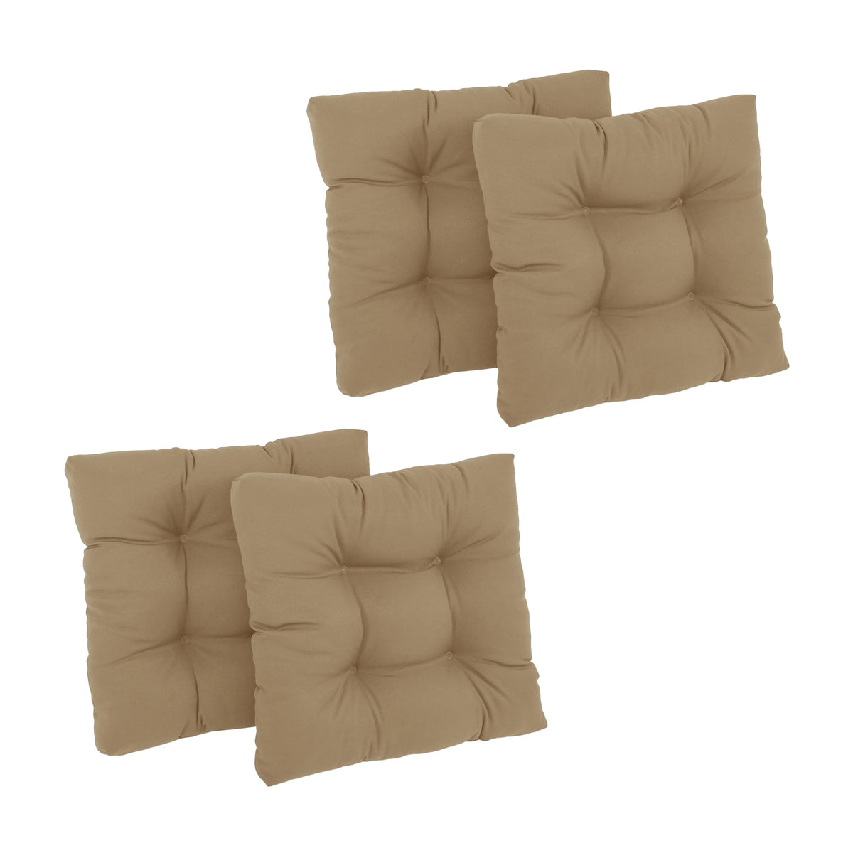 Ruby Red Set of 2 Twill Dining Chair Cushions T455