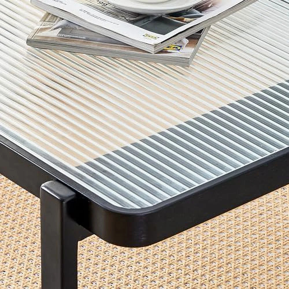 Rustic Natural Wood Rattan Coffee Table G403