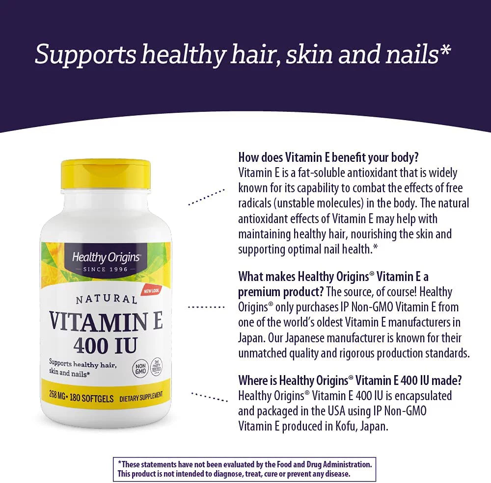 Vitamin E 400 IU 180 Softgels T980739