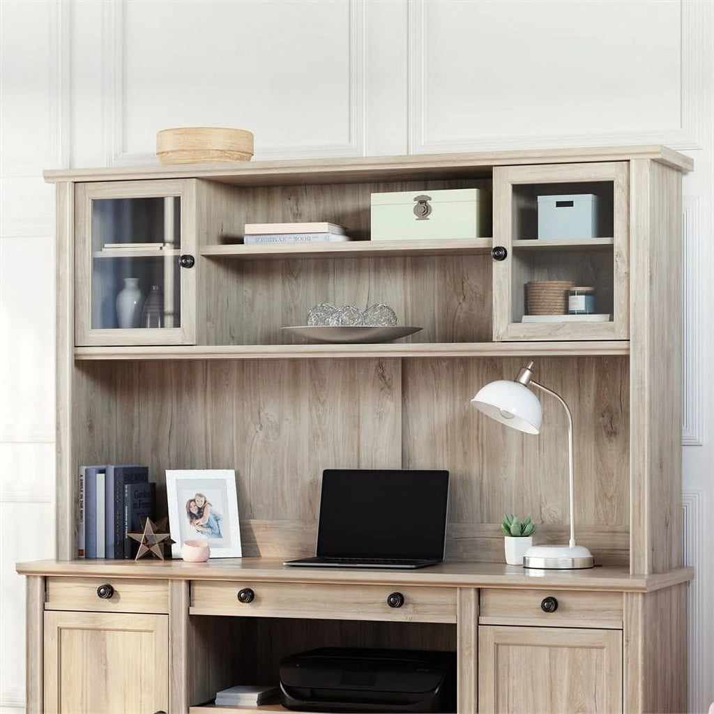 3-Piece Credenza Desk Hutch and Lateral File Cabinet E2917