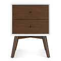 White Solid Wood Nightstand C87208