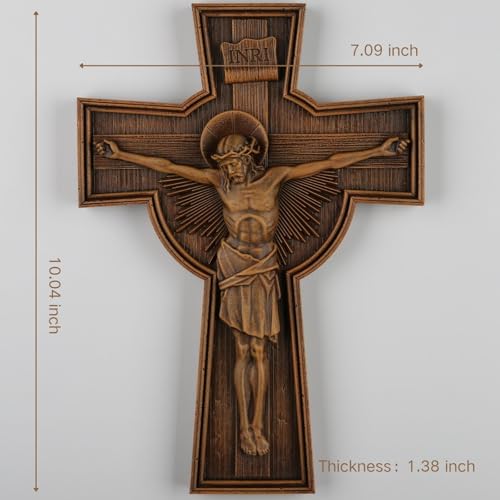 Hanging Crucifix Hand Made Catholic Cross W591