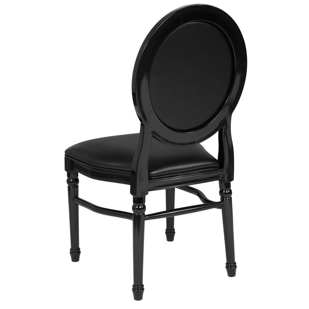 2 Pack Black Vinyl Tufted Back Chair Q9286