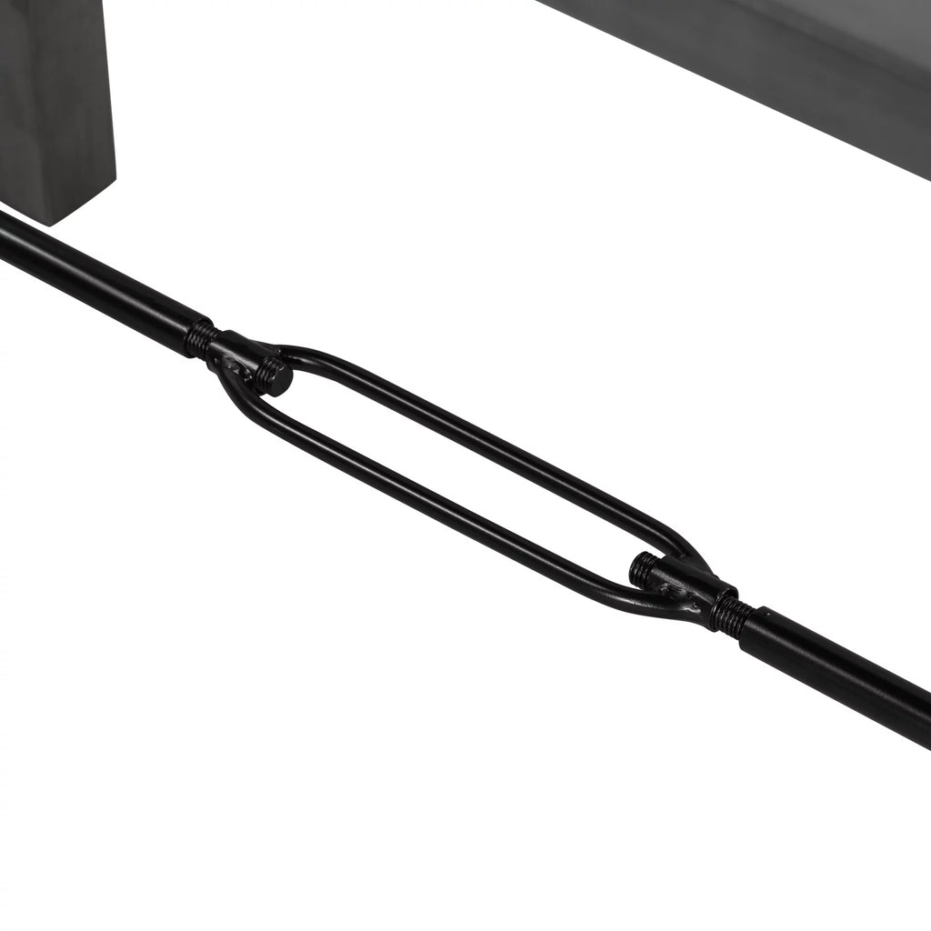 Counter Height Dining Table Solid Wood & Metal Gray L4592