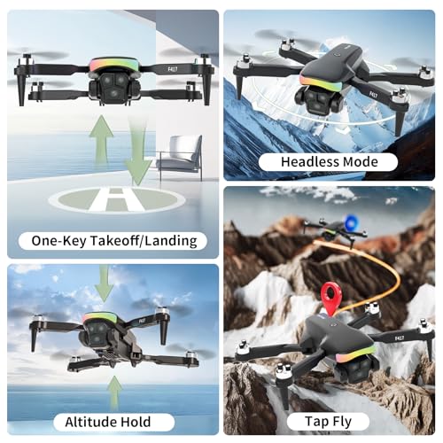 Black 1080P Camera Mini RC Quadcopter Drone with Carry Case K16296