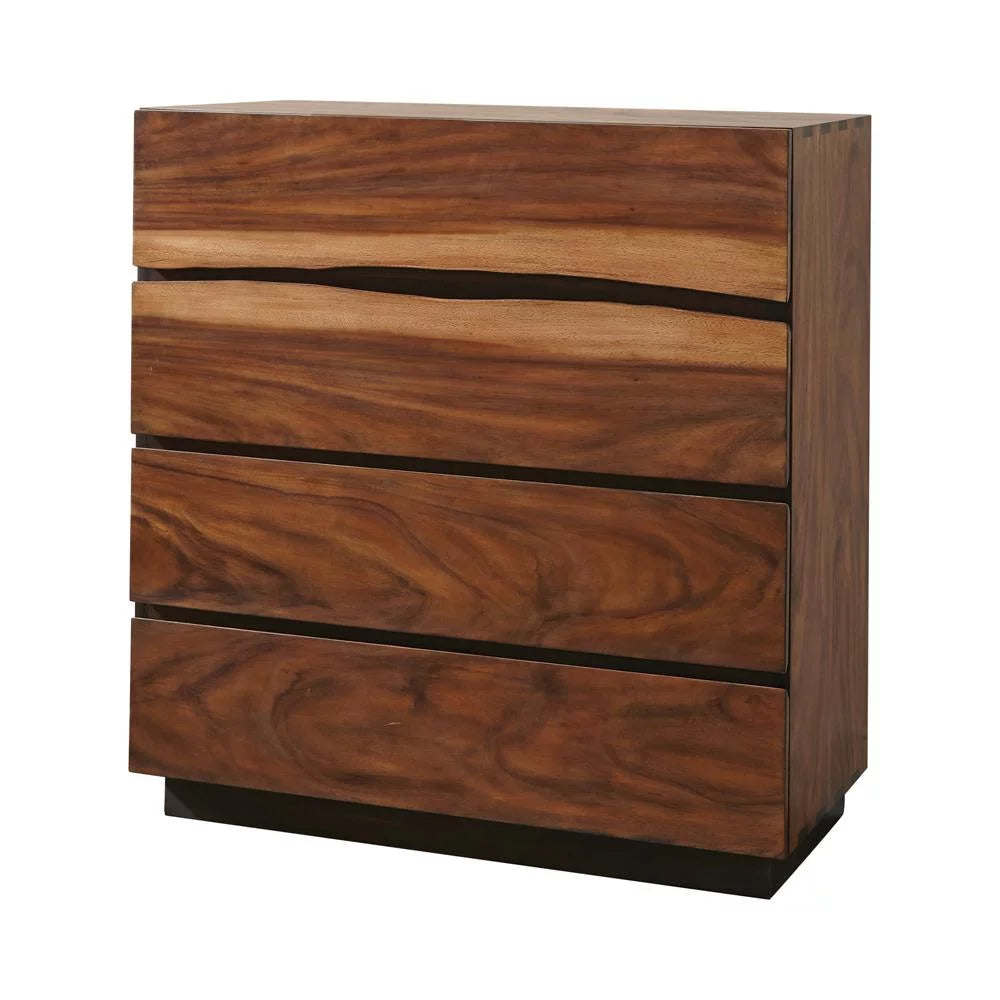 4-drawer Chest Smokey Walnut and Coffee Bean V192