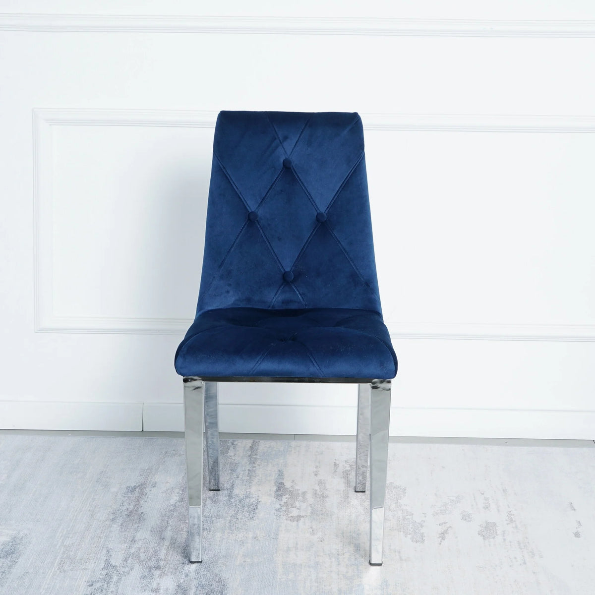 Blue Velvet Upholstered Dining Chairs G481